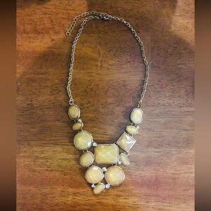 Yellow-orange Statement Necklace